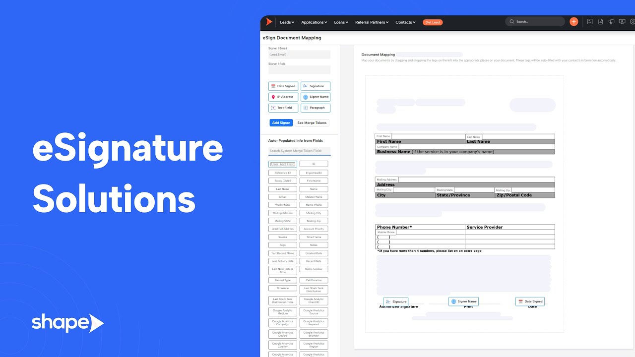 How to Enable and Use Shape Software's Integrated eSignature Solutions