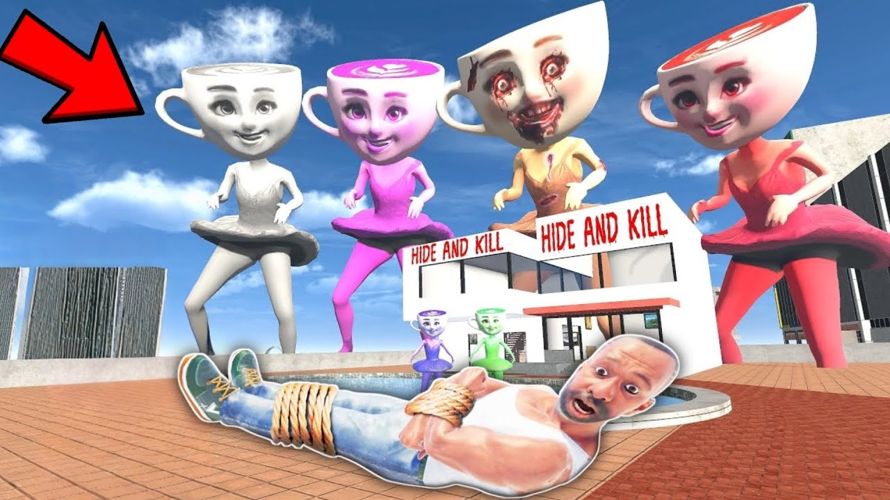 এমন লুকোচুরি আগে দেখেনি কেউ |😱 Hide And Kill With Ballerina Cappuccina Indian Bikes Driving 3D