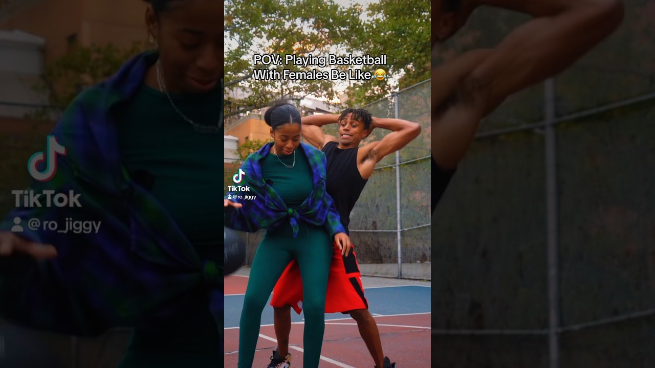 POV: playing basketball with females😂😂😂 #fyp #basketball #gyat