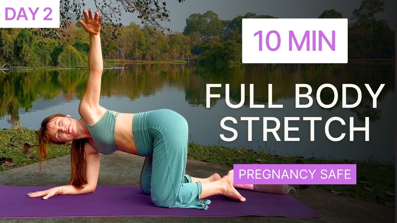 10 Min Morning Yoga Full Body Stretch | Pregnancy Safe (Day 2)