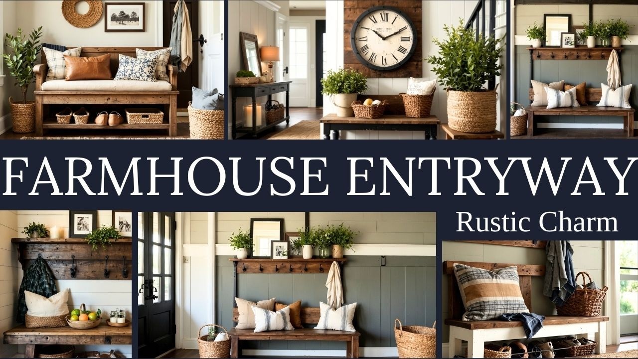 Warm Farmhouse Entryway Ideas for Rustic Charm | Cozy & Inviting Decor Tips