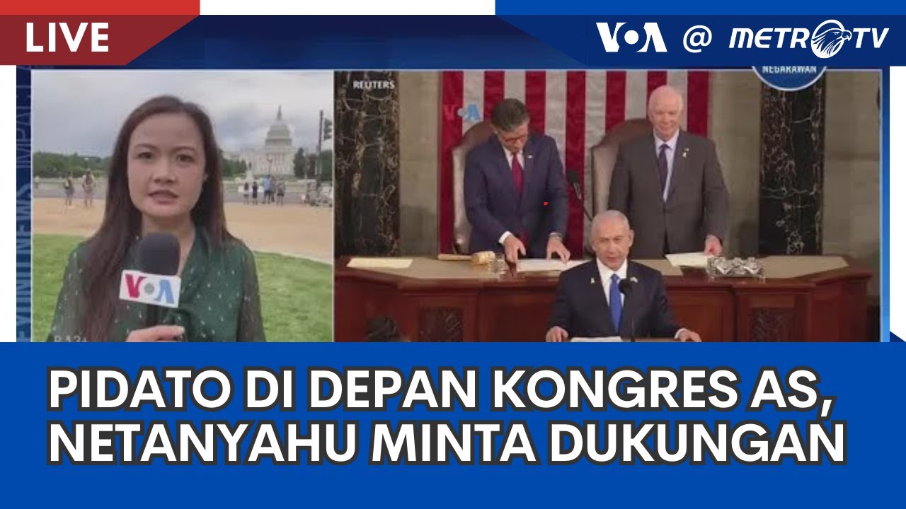 Laporan VOA untuk Metro TV: Pidato di Depan Kongres AS, Netanyahu Minta Dukungan