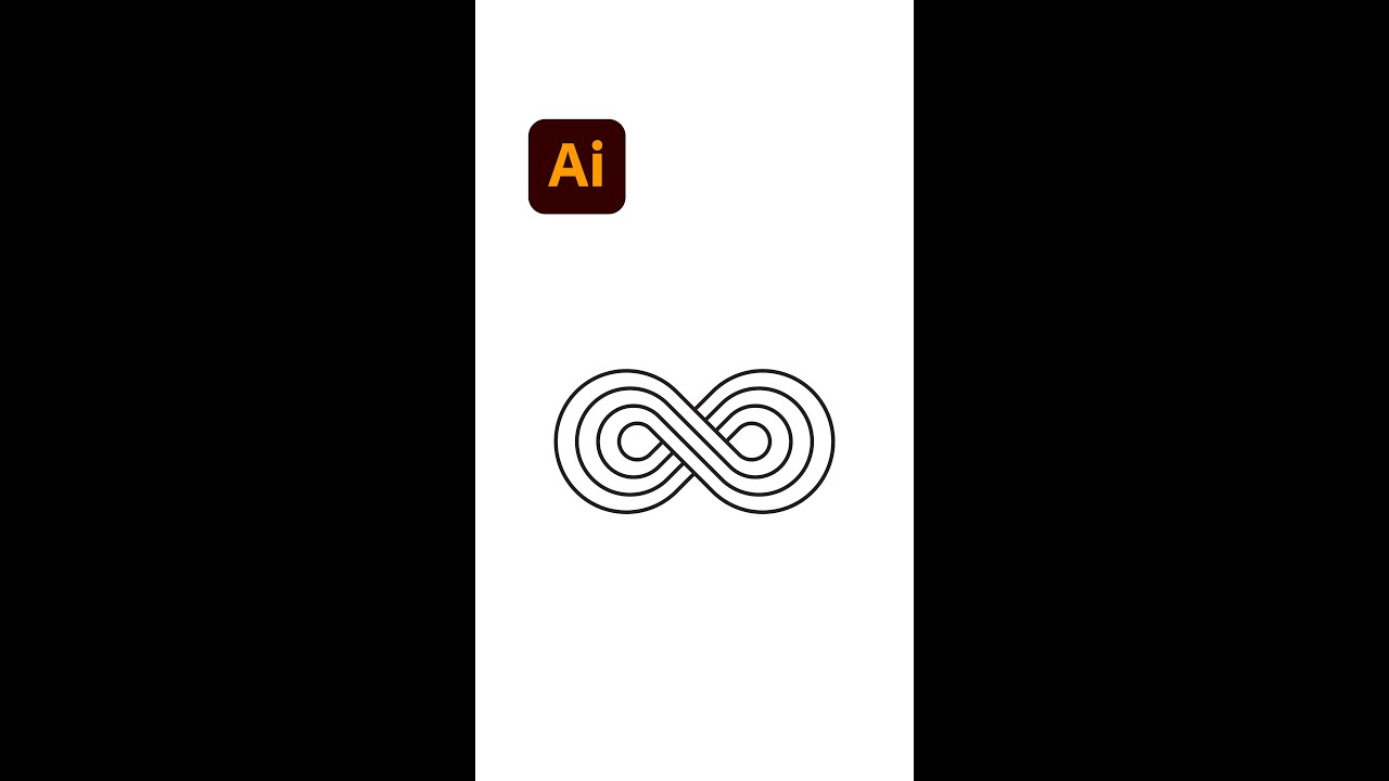 Infinity logo illustration - Illustrator tips #shorts - Design.lk