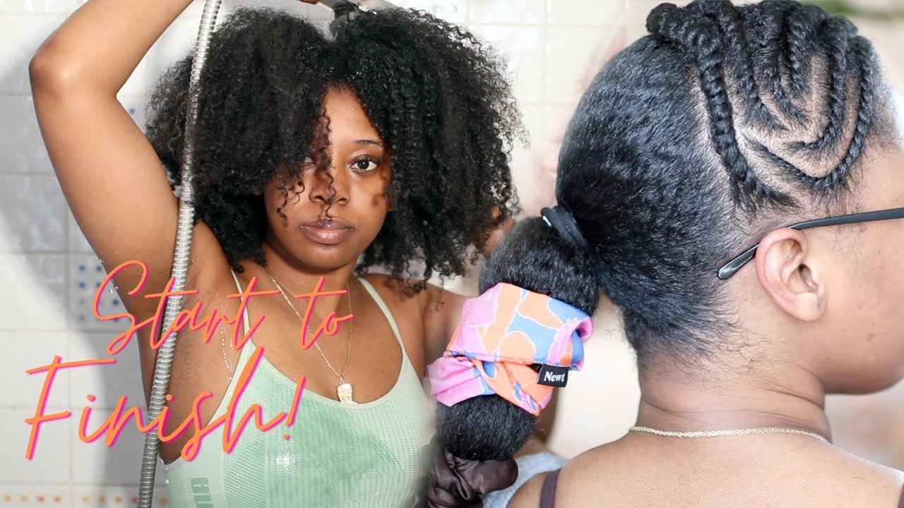 Wash and Style My Natural Hair With Me | Includes Hair Fail