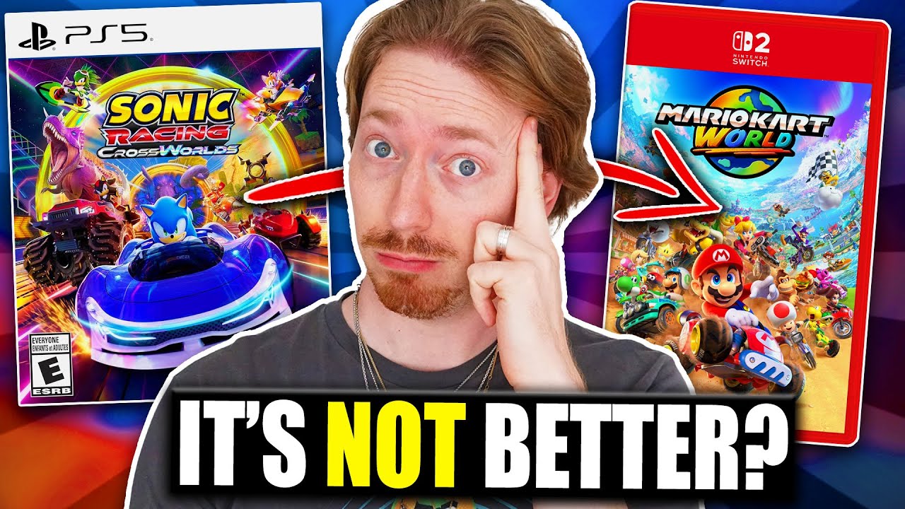 Итак, я попробовал поиграть в Mario Kart World ПОСЛЕ Sonic Racing Crossworlds...