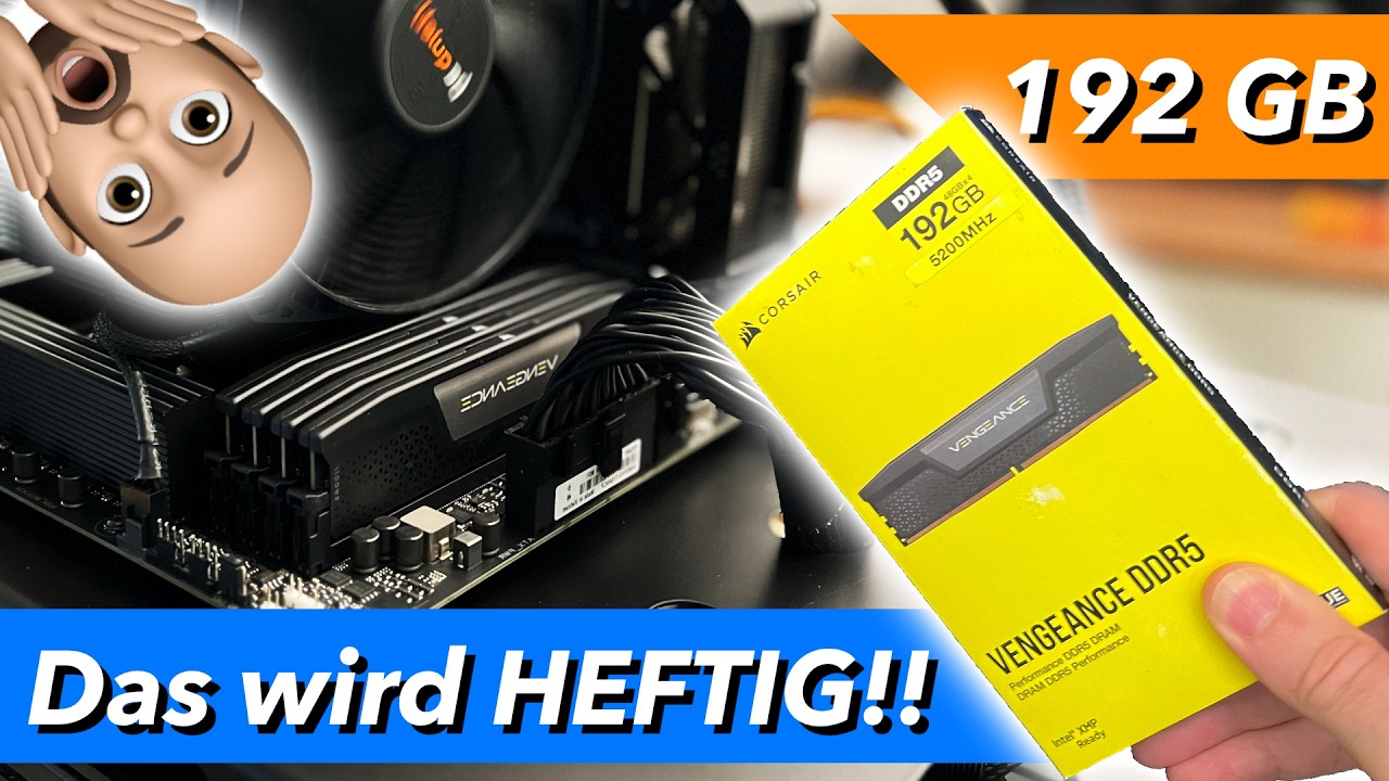 WAHNSINN 😱 192 GB DDR5 RAM vs. RYZEN 7950x wird es laufen? ASUS Creator ProArt x670e WiFi