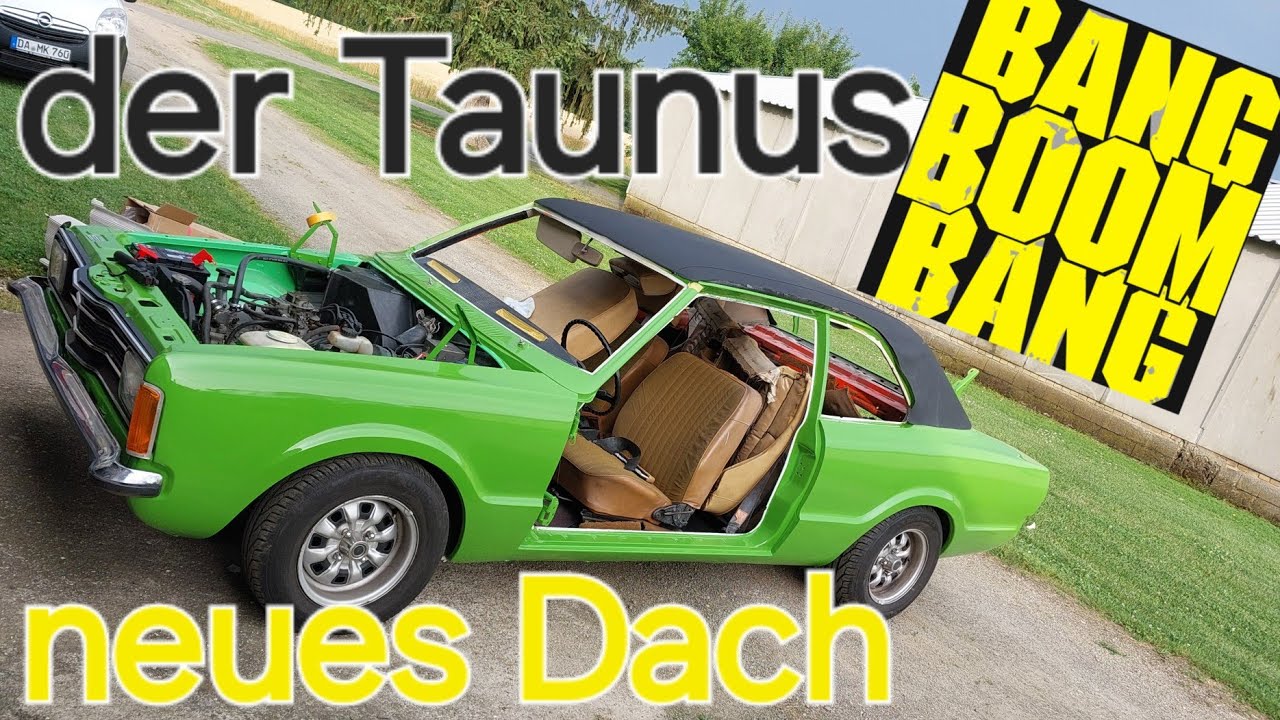 Vinyldach Aufkleben - der Bang Boom Bang Ford Taunus #restauration #filmauto #classiccars