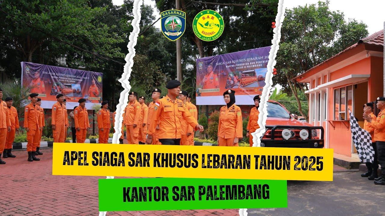 KANTOR SAR PALEMBANG GELAR APEL SIAGA SAR KHUSUS LEBARAN 2025 GUNA MENJAMIN KESELAMATAN MASYARAKAT