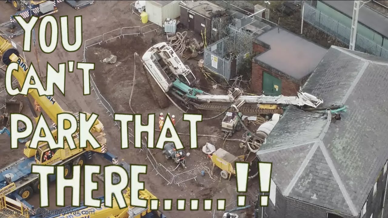 Stoke On trent Glebe Street Piling Machine falls into Building