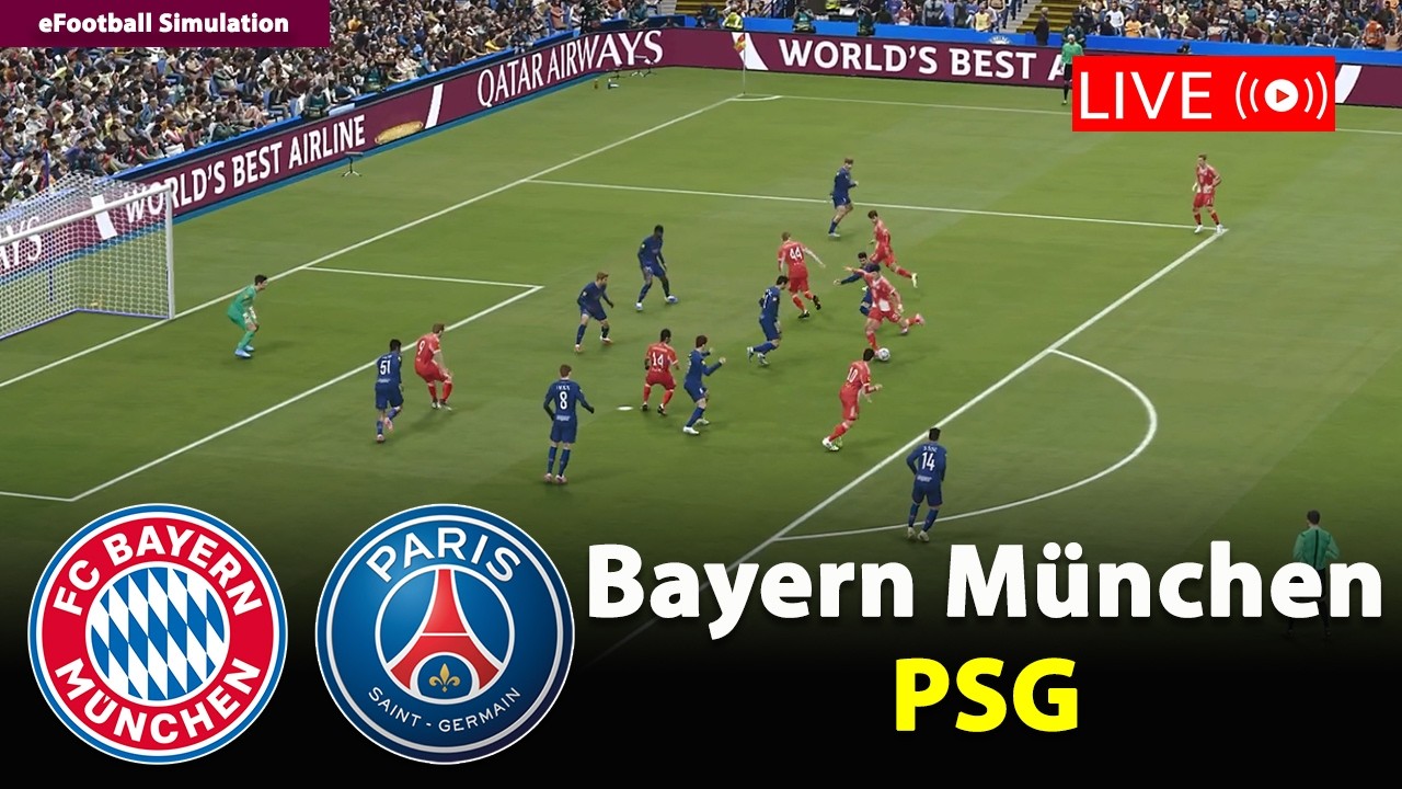 🔴PSG gegen Bayern M&uuml;nchen | UEFA Champions League 2025/26 | eFootball PES21 Simulation - 2