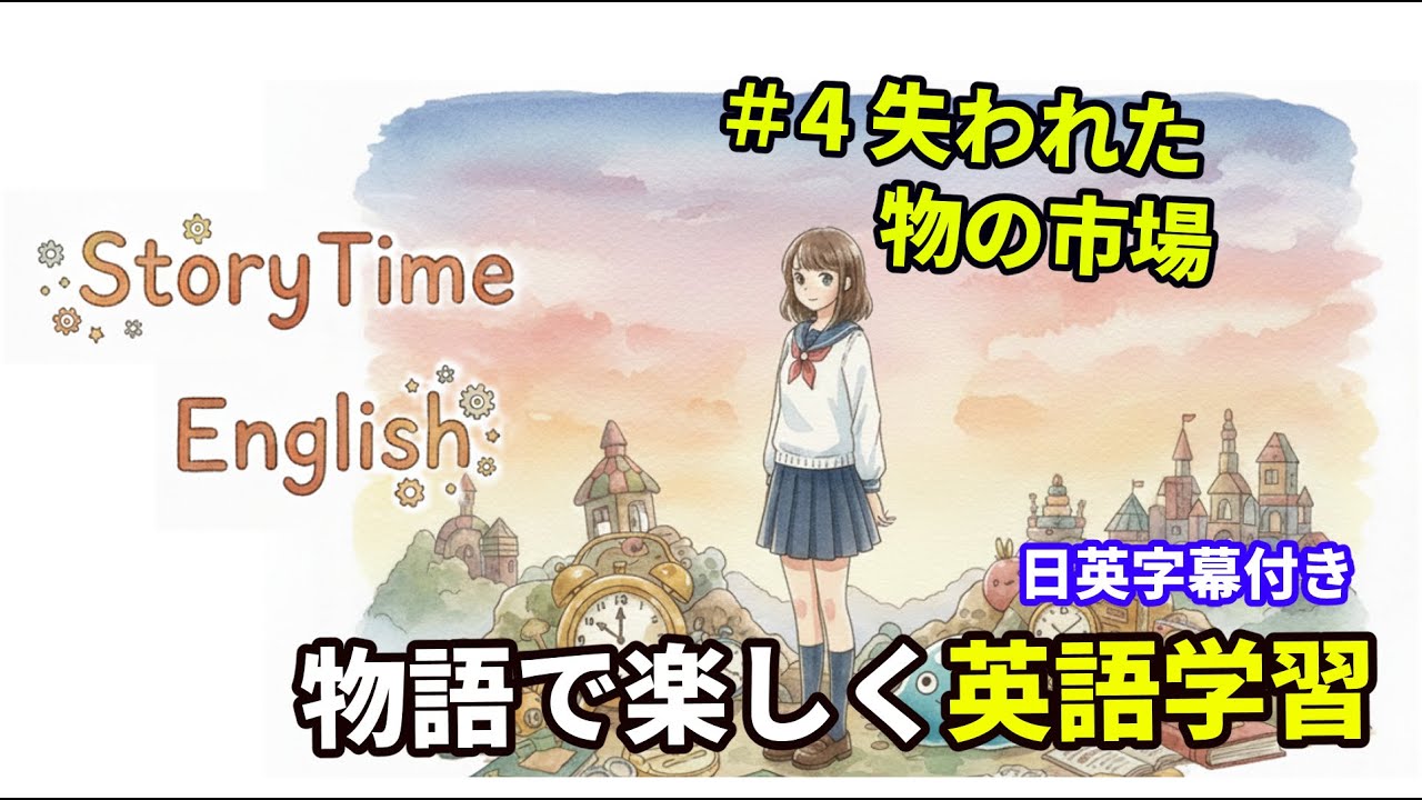 【英語で物語】片方だけの靴下が宝物！？不思議な市場を訪れる🧦✨ | 初心者向け英語リスニング #4
