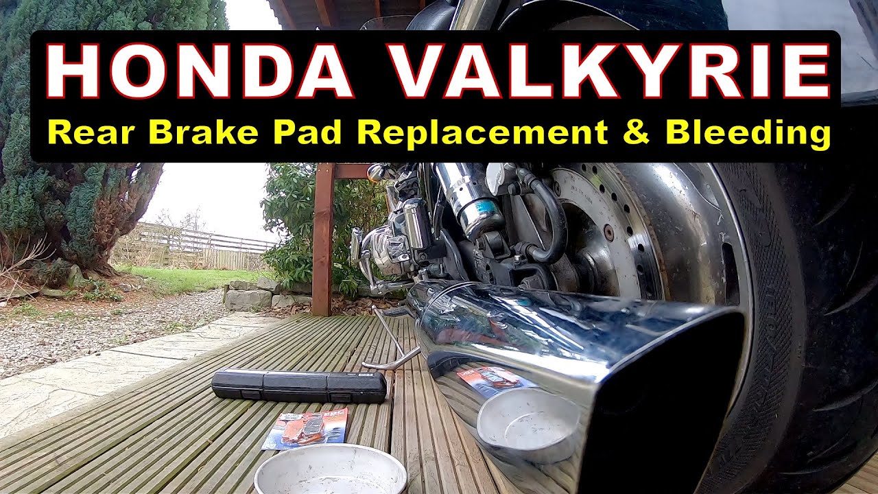 Honda Valkyrie Rear Brake Pad Replacement and Bleed