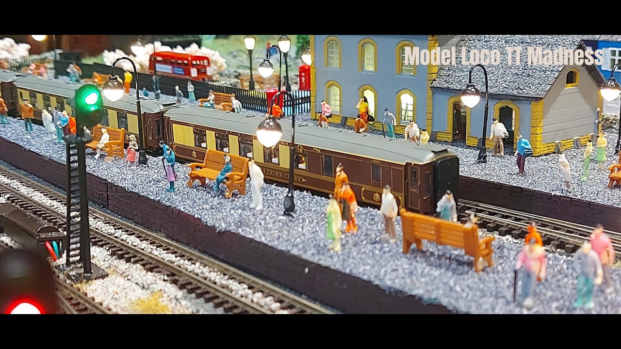 Model Loco TT Madness Video Part 5 With More Wiring And Lighting Signals and Buildings