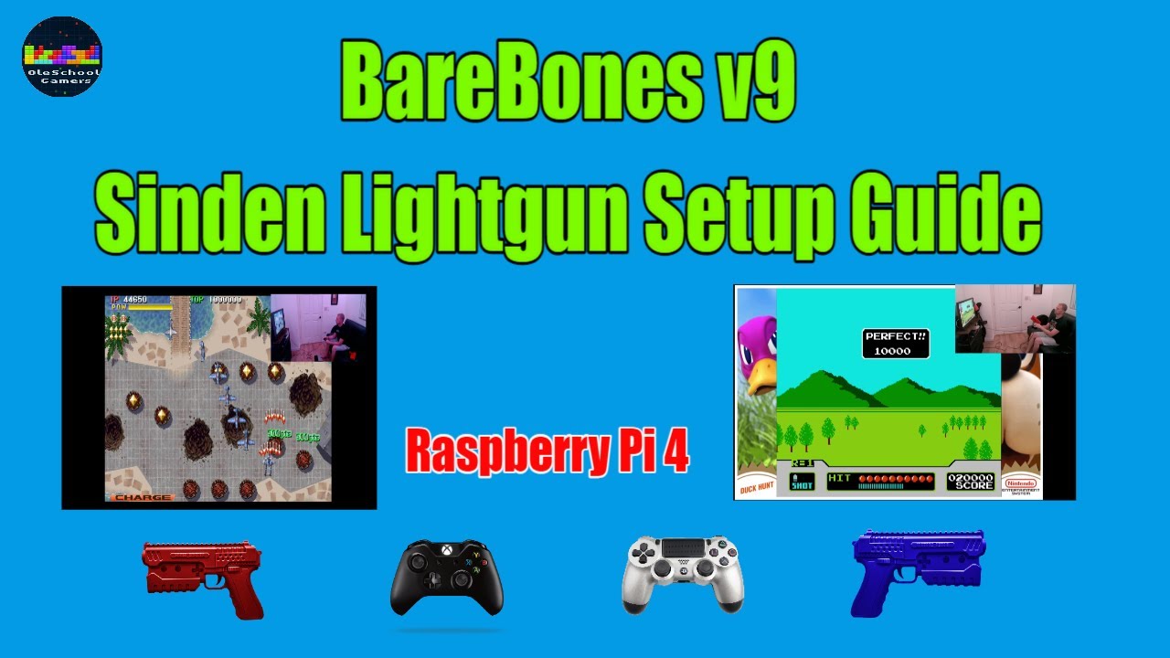 Raspberry Pi4 Sinden Lightgun image -  BareBones v9 install, setup and calibration with demos