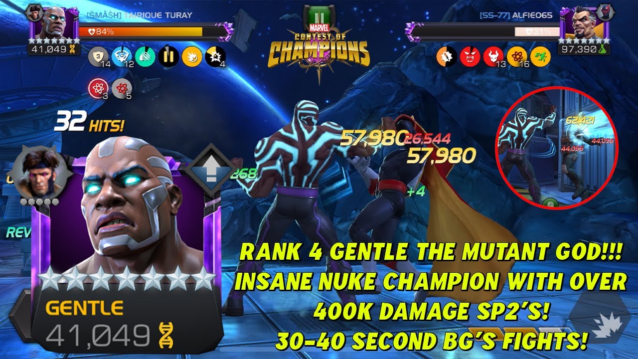THE BEST MUTANT NUKE CHAMPION IN MCOC! GENTLE IS INSANE! - 7 STAR RANK 4 | MCOC