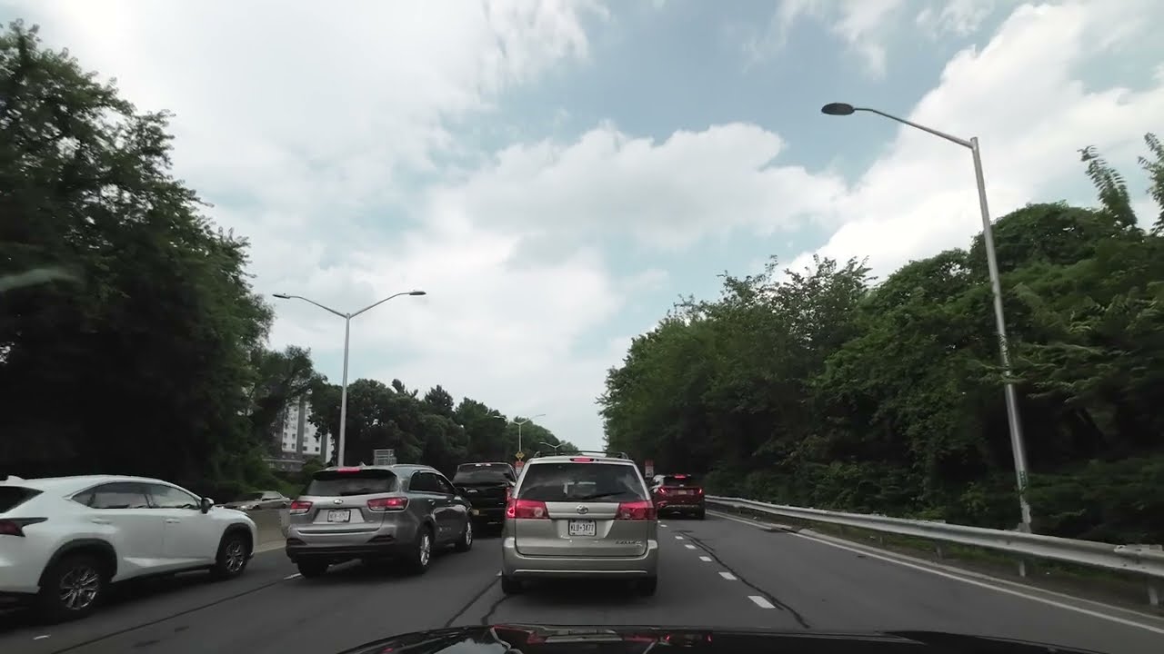 4K Driving from Bronx New York to Montreal Canada Border [with relaxing BGM]