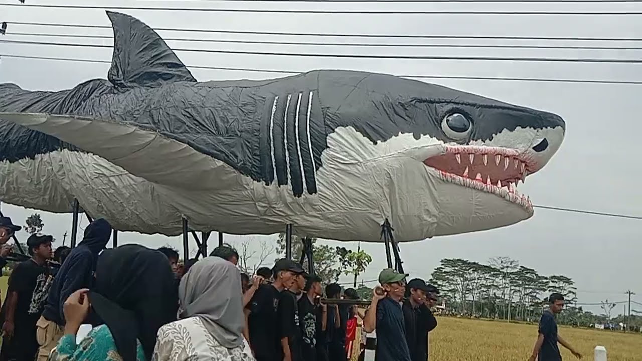 IKAN HIU  KARNAVAL HUT RI KE 80 DI KESUGIHAN CILACAP 