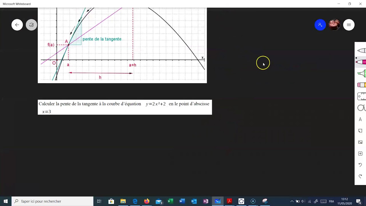 Dérivées 2  Equation de la tangente