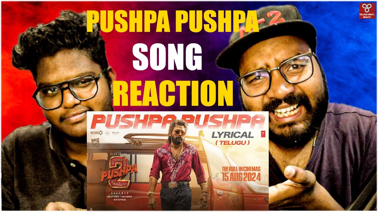 PUSHPA PUSHPA SONG REACTION || Pushpa 2 The Rule || TELUGU BRO'S REACTS