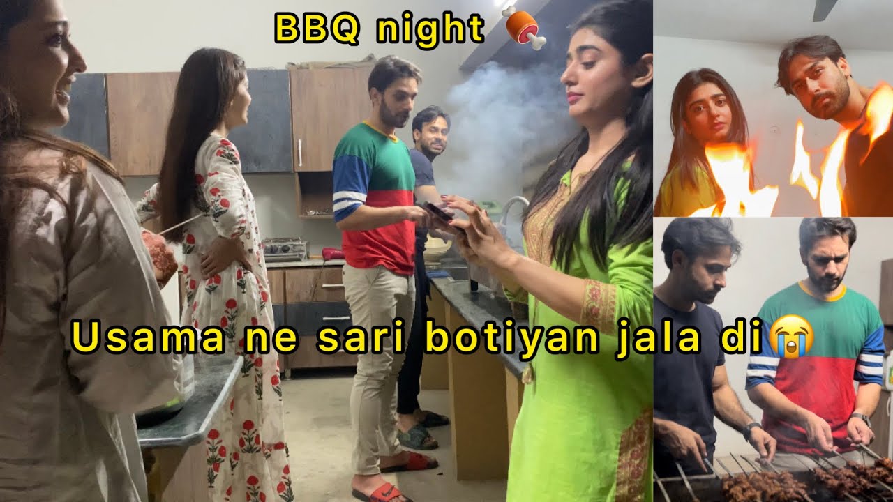 Usama ne sari botiya jala di😟 | BBQ night | HamzaShykh