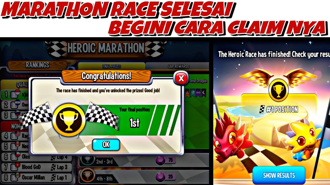 MARATHON RACE SELESAI! JANGAN LUPA CLAIM REWARDS NYA GUYS • DRAGON CITY INDONESIA