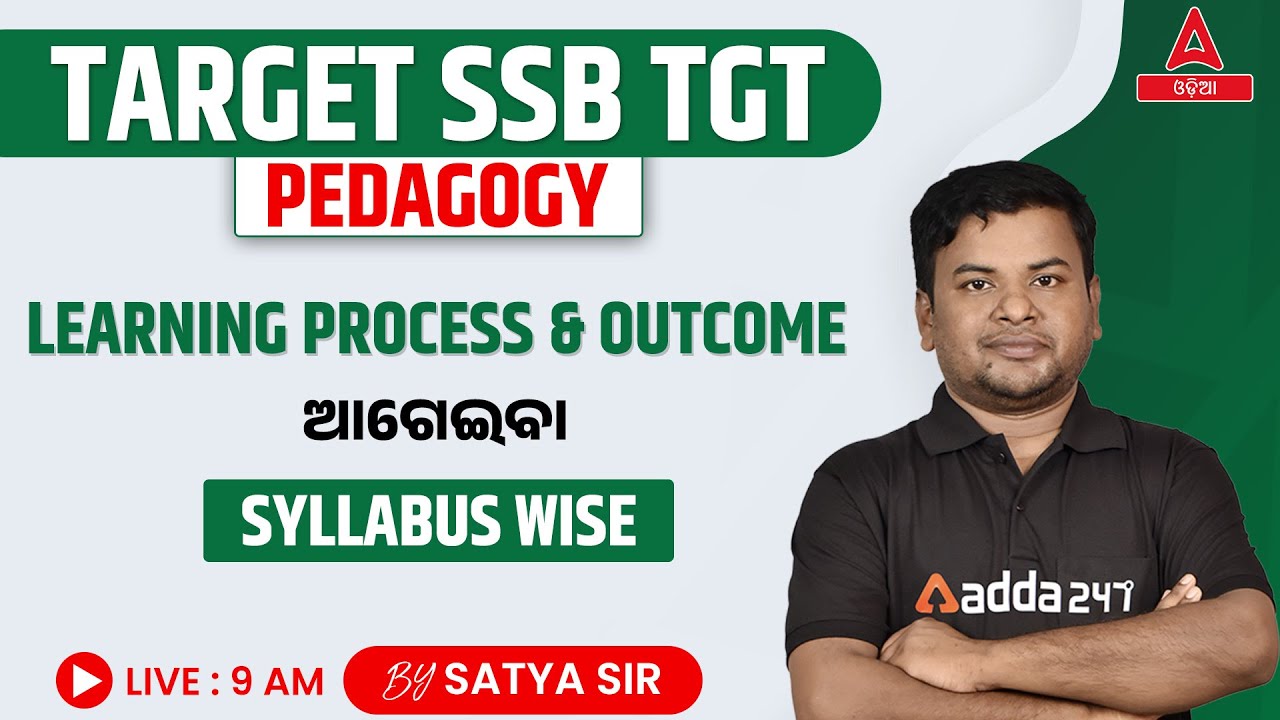 SSB TGT 2024 | Pedagogy | Learning Process & Outcome Syllabus Wise