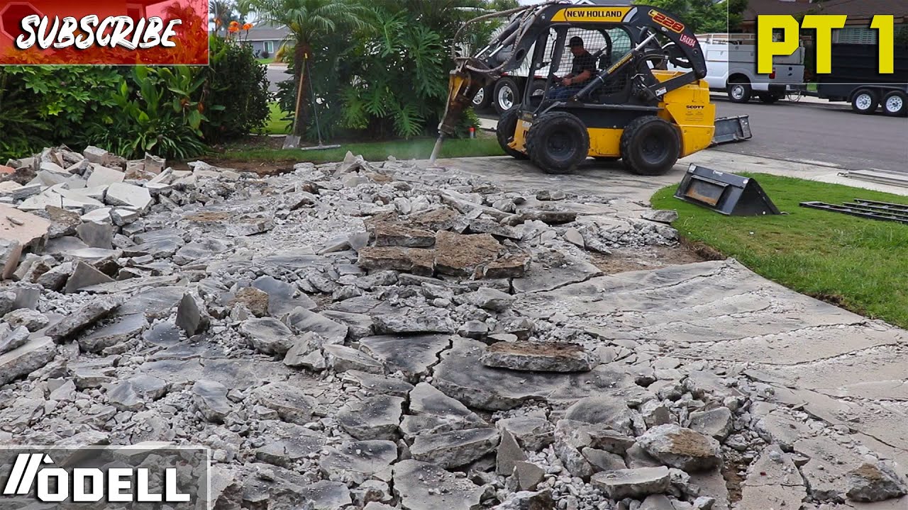 How to Pour a Massive Concrete Driveway Demo & Setup (PT 1)