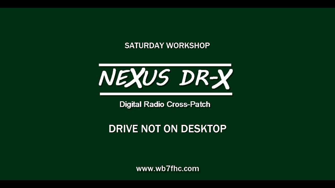Saturday Workshop: Can't Find Drive on Desktop