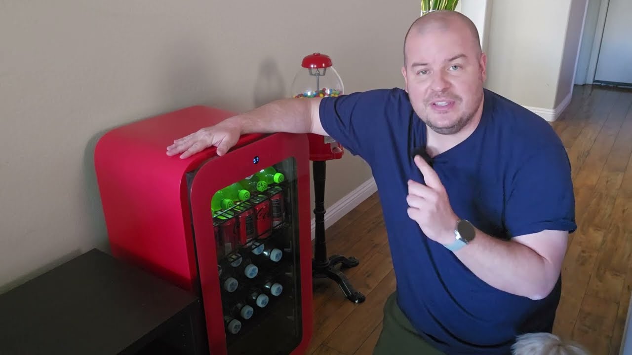 TCL Red Freestanding Beverage Refrigerator with Glass Door