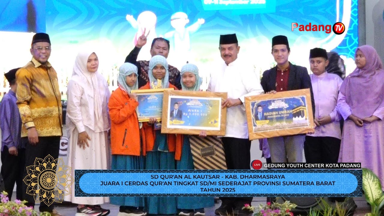 🔴 LIVE : Grand Final Cerdas Qur'an Tingkat SD/MI Sederajat Provinsi Sumatera Barat Tahun 2025