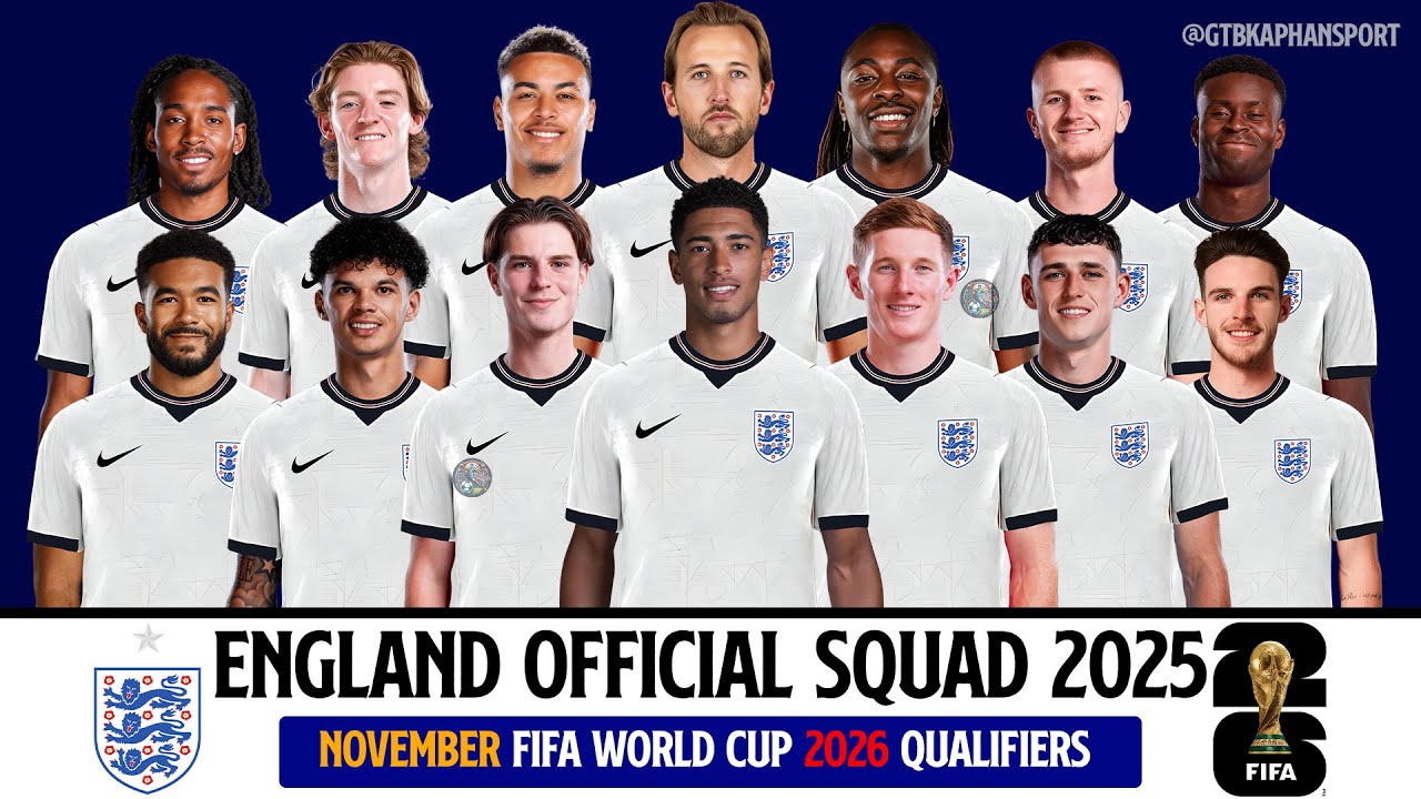England Official Squad for FIFA World Cup 2026 qualifiers | FIFA Day November 2025