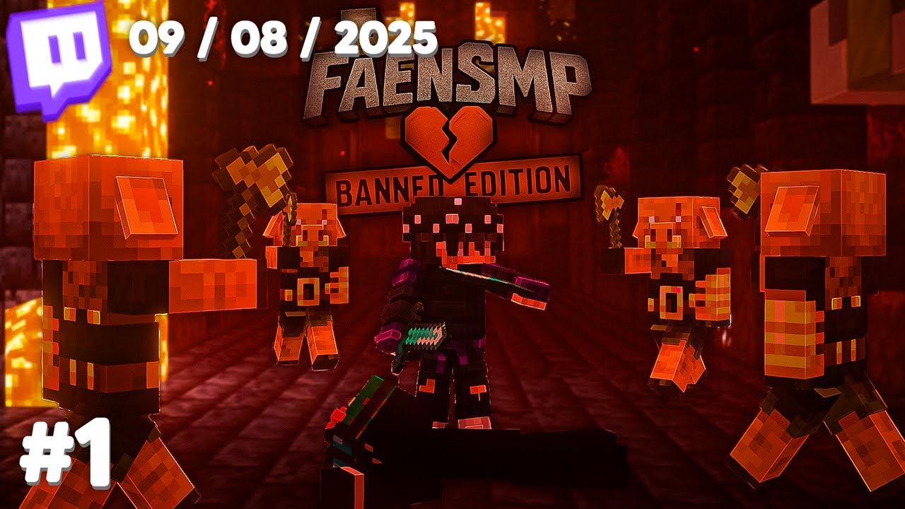Jour 1 : OUVERTURE ! 🎉 &bull; FaenSMP : Banned Edition 🔨 - 09 / 08 / 2025