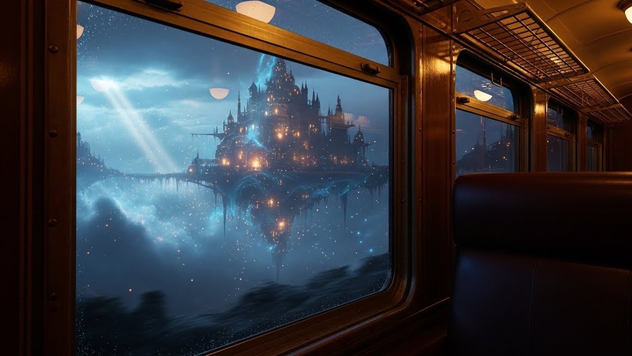 Celestial Night Train Ambience 🚂 Relaxing Galaxy Travel for Sleep & Focus | 銀河を旅する無人の夜行列車
