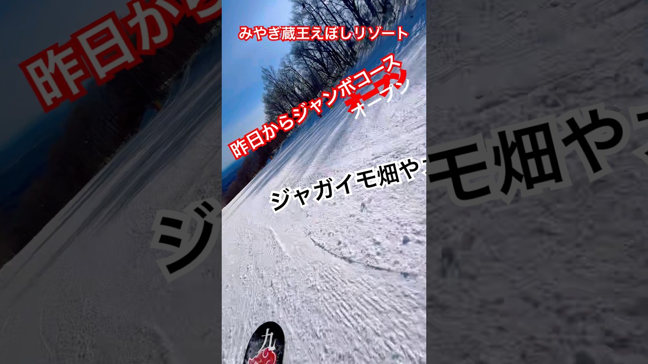 2026/01/18日曜日【みやぎ蔵王えぼしリゾート】様子 ゴンドラリフト見合わせから復活❣ピステンバーン最高でした。