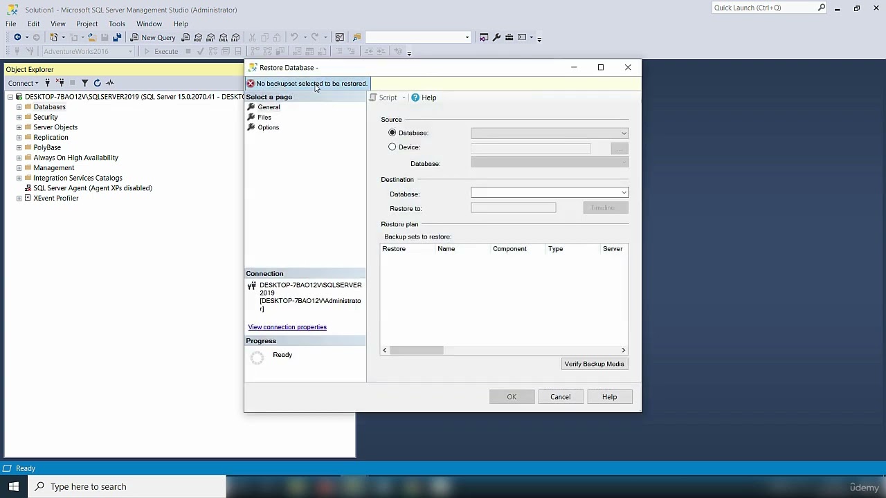 10. Install adventureworksDW Database
