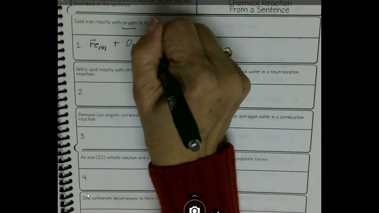 Chemical Reaction Test Rev Pt 1