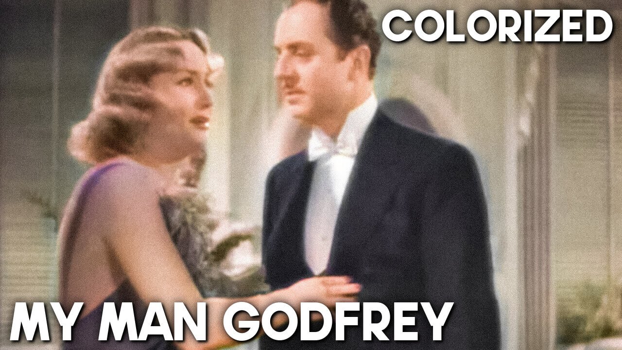 My Man Godfrey | COLORIZED | Romantic Drama | Old Comedy Film | William Powell