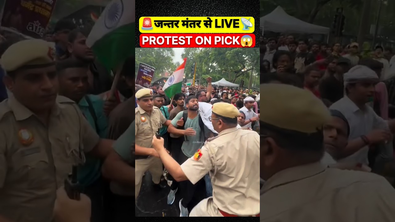 ​🚨 Jantar Mantar Se LIVE: Protest On Peak! 😱 #shorts #cjp #delhi #protest #jantarmantar #live #viral