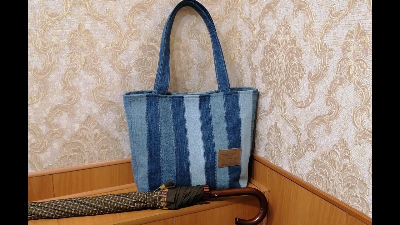 Сумка из старых джинсов #21.