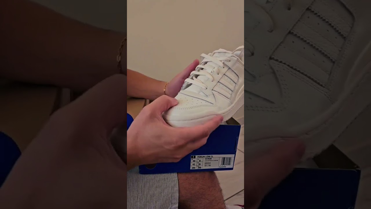 ADIDAS FORUM LOW CL WHITE #sneakers #unboxing #adidas #shoes