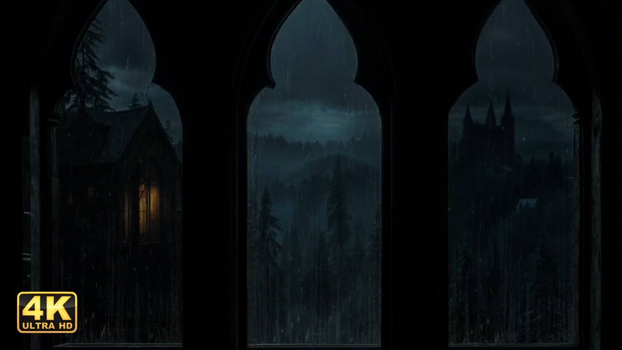 4K Night Rain & Thunder – Moody Dark Atmosphere for Deep Relaxation