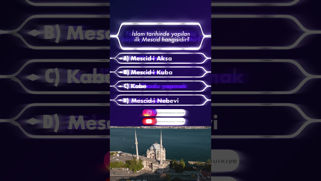 İslam Dini Üzerine Bilgi Testi -4 |  Dini Bilgi Soruları ve Cevapları | #shorts #islam