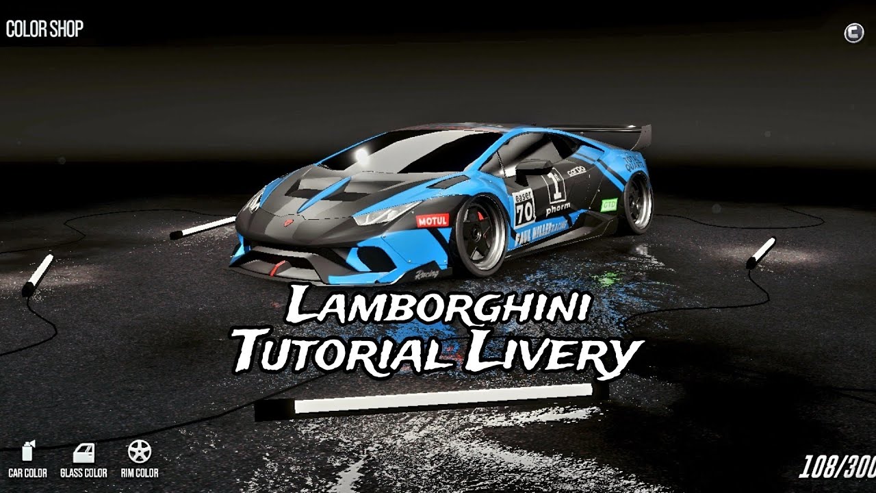 Lamborghini tutorial livery | Drive Zone Online