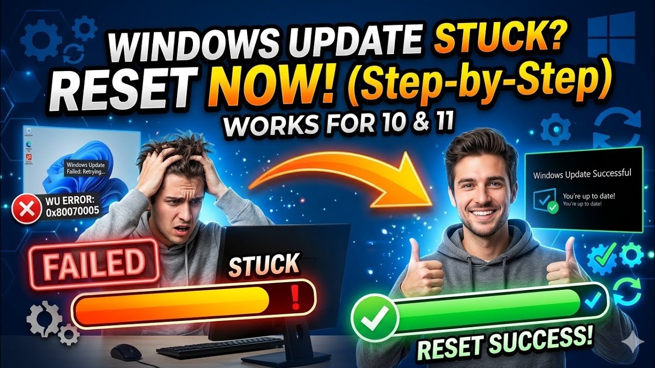 How to Reset Windows Update Components in Windows 10/11 (Step-by-Step Guide) #windows