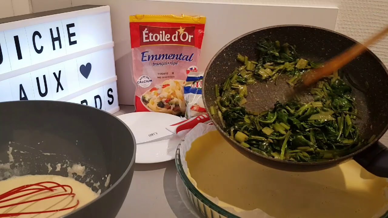 Quiche aux épinards à la pate feuilletée