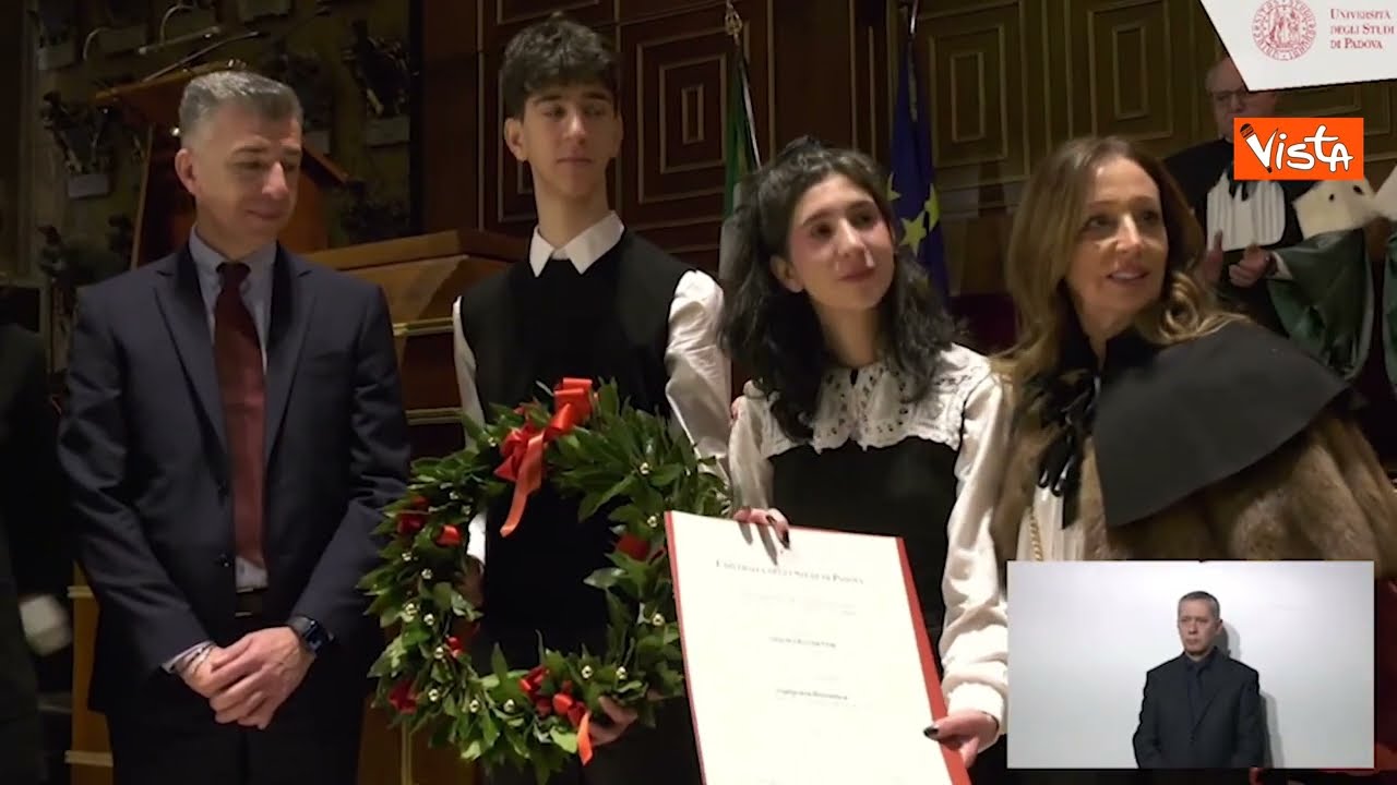 Giulia Cecchettin proclamata dottoressa in Ingegneria Biomedica all'Università di Padova