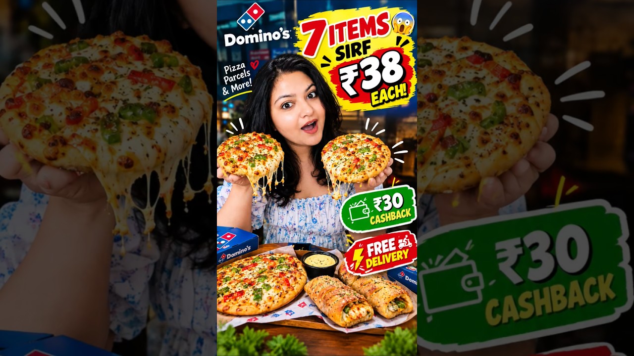 Domino's 7 Items @ 38 Each l Dominos Coupon Code Today l  Dominos Pizza Offer#dominos #shorts #pizza