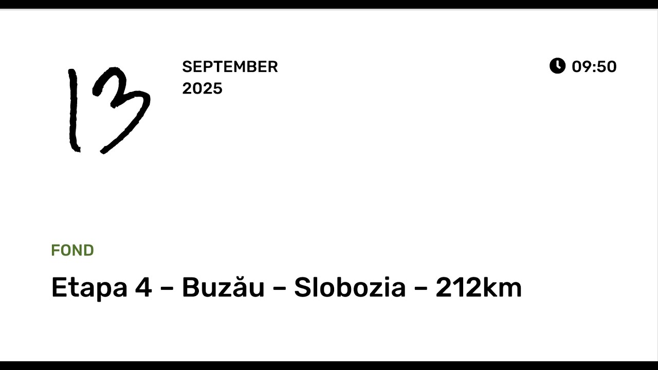 Turul Romaniei 2025 - Etapa 4 – Buzău – Slobozia – 212km