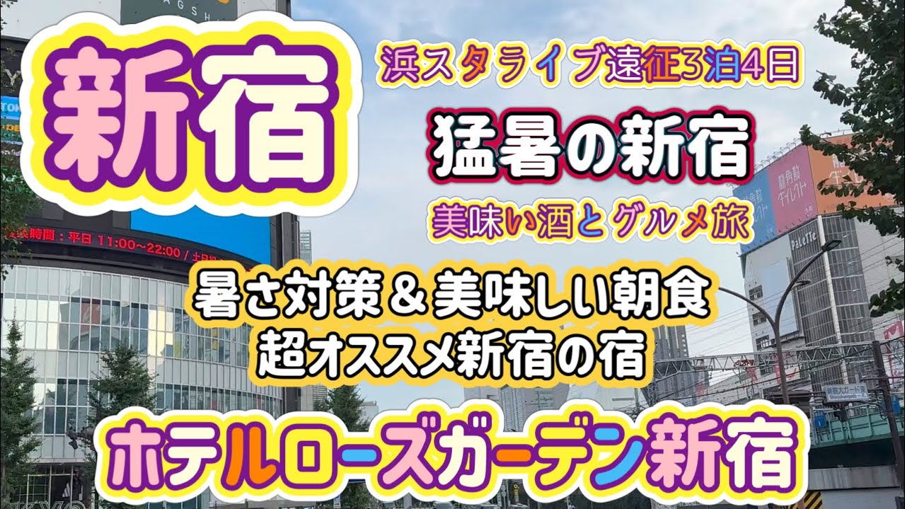 [東京・神奈川]新宿・オススメの宿！ホテルローズガーデン新宿＆猛暑の中のグルメ旅