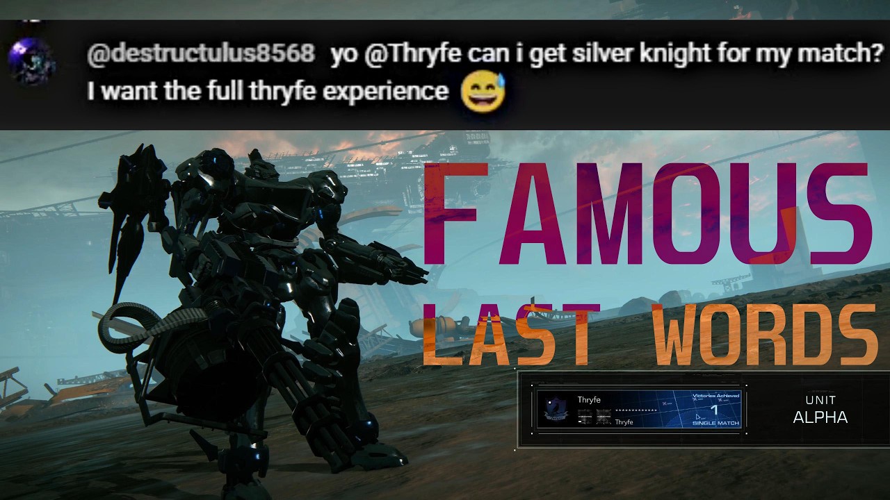 Thryfe's Silver Knight Gave Me a Thrashing in Front of 100 People | AC6 PVP